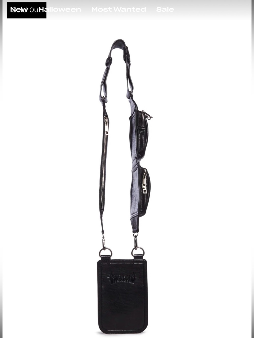 BLACK COMPRESSION CROSSBODY UTILITY HARNESS -Dolls Kill